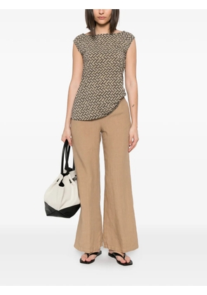 120% Lino wide-leg trousers - Neutrals