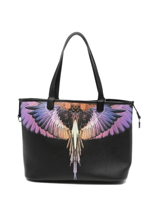 COUNTY OF MILAN wings-print tote bag - Black