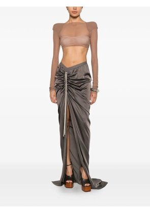 Rick Owens Helm sheer crop top - Neutrals