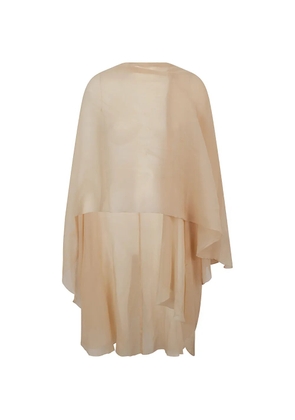 Ermanno Scervino sheer draped cape - Neutrals
