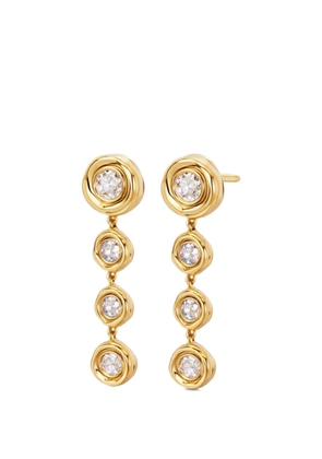 YOJ Carlo crystal drop earrings - Gold