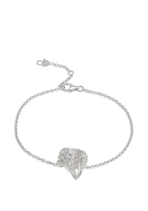 Anabela Chan white petal 01 diamond bracelet - Silver