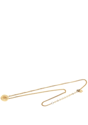 Christian Dior Pre-Owned 20th Century Gold Plated Strass CD Logo Pendant Necklace costume necklace