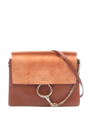 Chloé Pre-Owned 2010-2026 Medium Calfskin and Suede Faye crossbody bag - Brown