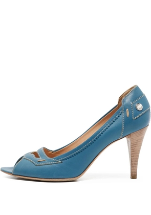 Tod's Vintage 110mm leather heeled sandals - Blue