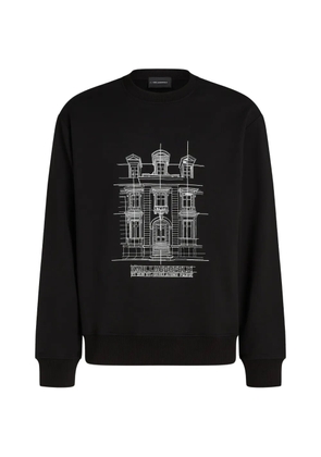 Karl Lagerfeld Rue St-Guillaume printed sweatshirt - Black