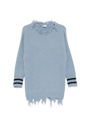 PINKO frayed striped sweat - Blue