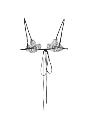 Patrizia Pepe floral-lace bra - Black