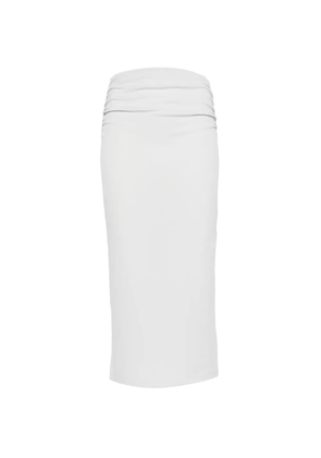 Patrizia Pepe draped ruched midi skirt - Grey