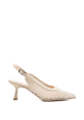 mot-clè woven slingback pumps - Neutrals