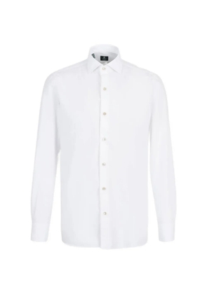 Luigi Borrelli slub-texture long-sleeve shirt - White