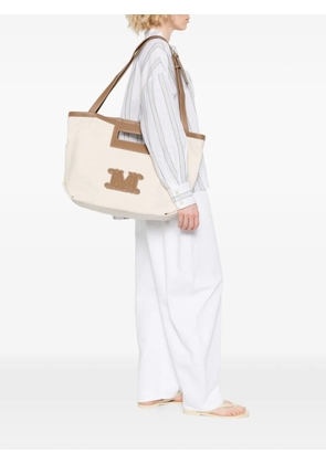 Max Mara logo-patch tote bag - Neutrals