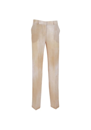 Ermanno Scervino logo-embroidered trousers - Neutrals