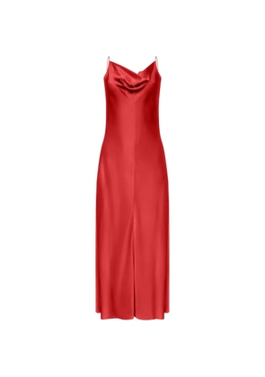 FFORME Emi cowl-neck satin maxi dress - Red