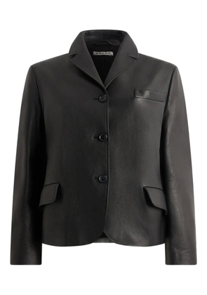 Bally button leather blazer - Black