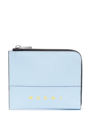 Marni logo-print wallet - Blue
