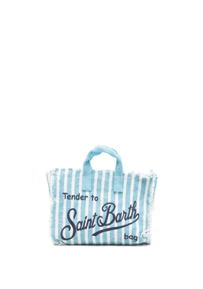 MC2 Saint Barth striped frayed-edge phone bag - Blue