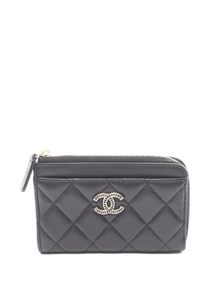 CHANEL Pre-Owned 2021s matelassé lambskin coin purse - Black