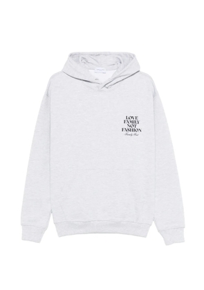 Family First hooded graphic cotton sweatshirt - Grey
