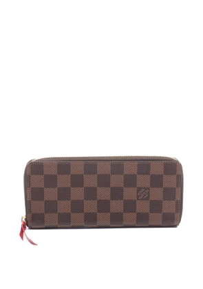 Louis Vuitton Pre-Owned 2020 Clemence damier ebene wallet - Brown