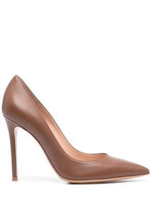 Gianvito Rossi 105mm leather pumps - Brown