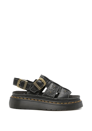 Dr Martens Wrenlie floral-embossed sandals - Black