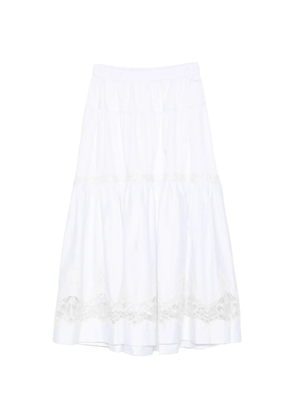 Maurizio lace-detail maxi skirt - White