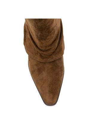 SERGIO MORETTI FIRENZE buckle-strap slouchy ankle boots - Brown