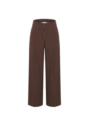 Patrizia Pepe striped wide-leg trousers - Brown