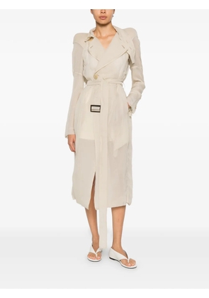 Rick Owens Maria trench coat - Neutrals