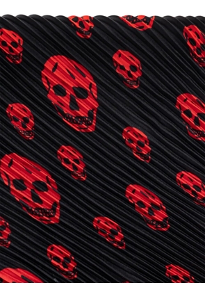 Alexander McQueen skull-print silk scarf - Black