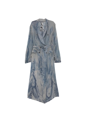 Masnada tied-waist coat - Blue