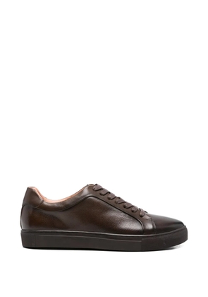 SERGIO MORETTI FIRENZE pebbled leather sneakers - Brown