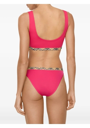 Burberry Check-trim bikini briefs - Pink