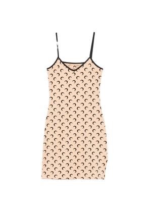 Marine Serre Moon-print mini dress - Neutrals