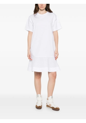 Moncler ruffled-hem mini dress - White