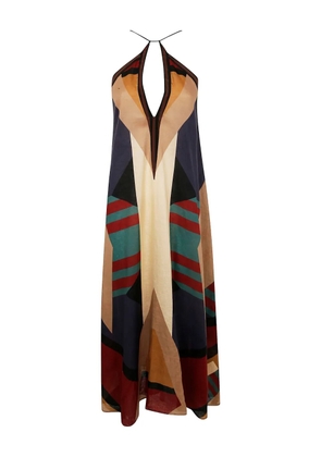 Volantis silk midi skirt - Red