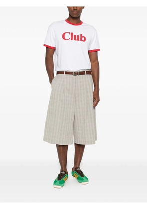 Stockholm Surfboard Club Ringer logo-print T-shirt - White