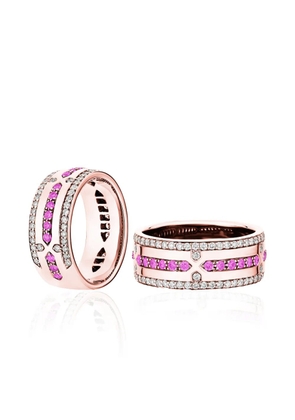 Goshwara G-Classics diamond pink sapphire ring