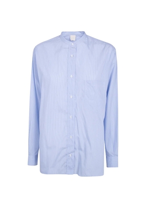 ASPESI striped-pattern band-collar shirt - Blue