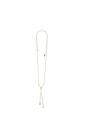 Alexander McQueen Y-motif crystal-pendant layered necklace - Gold