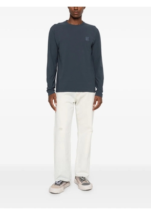Stone Island logo-patch long-sleeve T-shirt - Blue