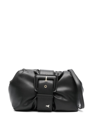 Patrizia Pepe Fly-plaque buckled shoulder bag - Black