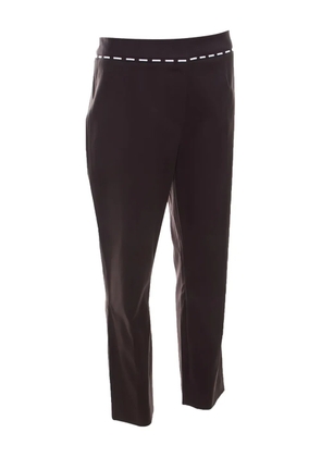 Escada Pre-Owned embroidered trousers - Brown