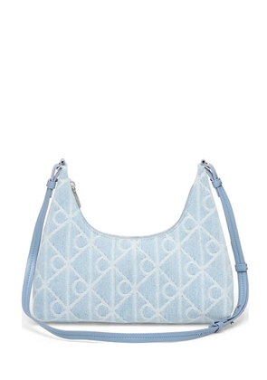 Calvin Klein monogram-pattern shoulder bag - Blue