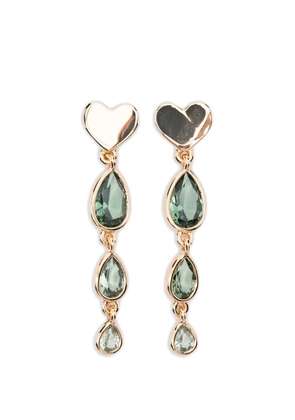 Maje heart zirconia earrings - Gold