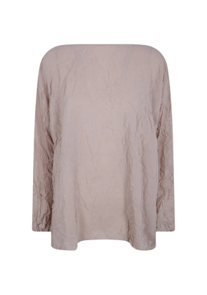 Daniela Gregis crinkled silk top - Neutrals