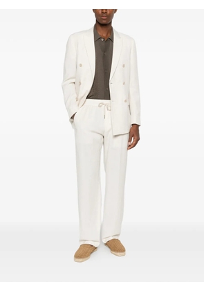 Antony Morato double-breasted slub-texture jacket - Neutrals