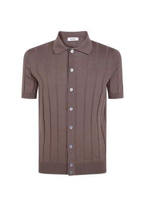 Gran Sasso ribbed-knit striped shirt - Brown