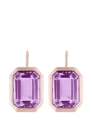 Goshwara Manhattan amethyst emerald-cut earrings - Pink